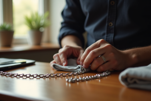 Entretien et durabilité : prendre soin de sa chaîne collier pour homme